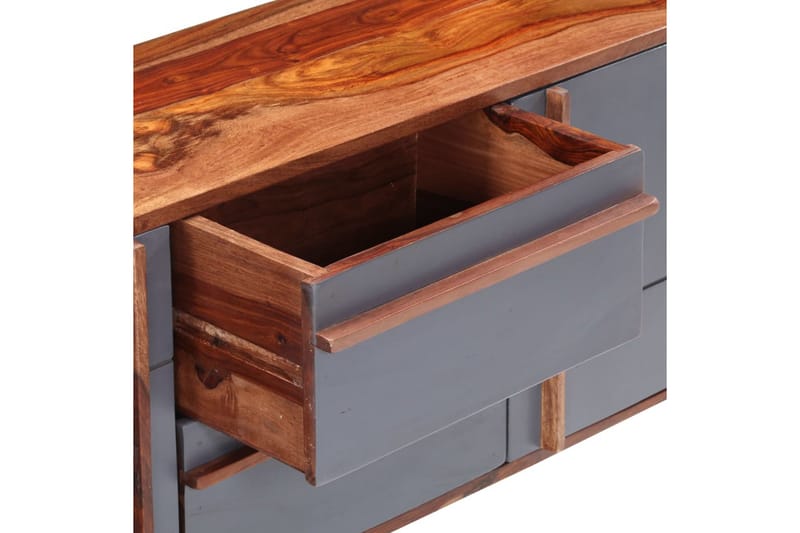 Skänk grå 120x30x55 cm massivt sheshamträ - Grå - Förvaring - Förvaringsmöbler - Sideboard & skänk