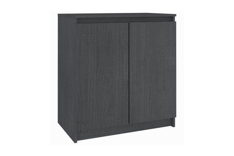 Skänk grå 60x36x65 cm massiv furu - Grå - Sideboard & skänk