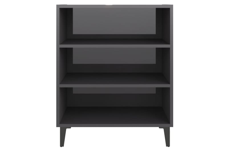 Skänk grå högglans 57x35x70 cm spånskiva - Grå - Förvaring - Förvaringsmöbler - Sideboard & skänk