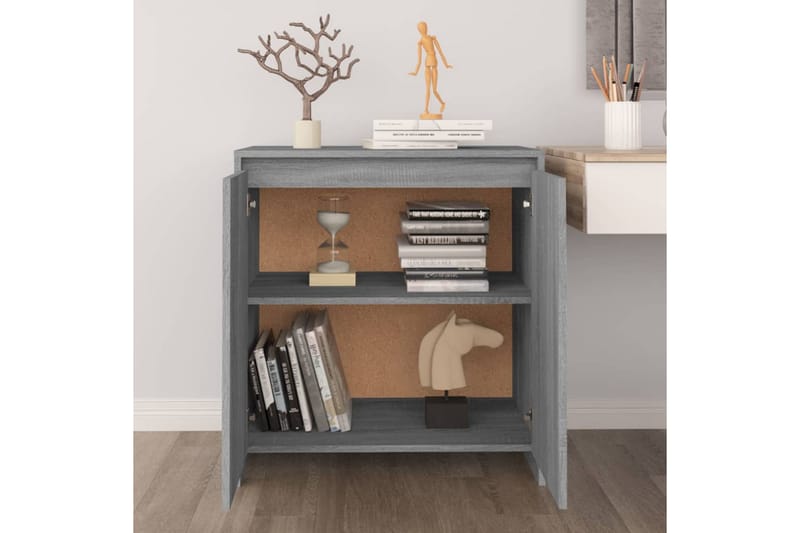 Skänk grå sonoma-ek 70x40x73,5 cm spånskiva - Grå - Förvaring - Förvaringsmöbler - Sideboard & skänk