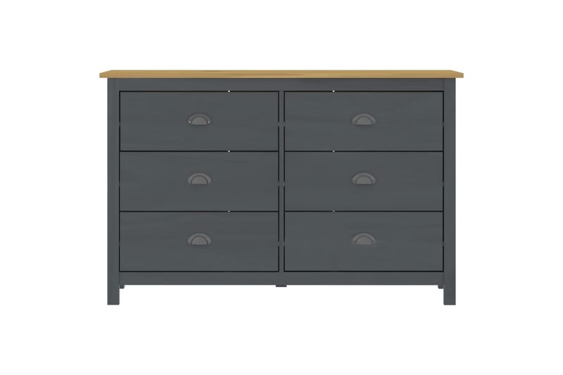 Skänk Hill Range grå 125x40x80 cm massiv furu - Grå - Förvaring - Förvaringsmöbler - Sideboard & skänk