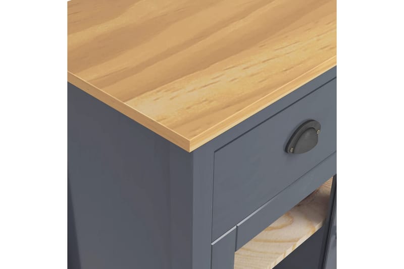 Skänk Hill Range grå 90x40x80 cm massiv furu - Grå - Förvaring - Förvaringsmöbler - Sideboard & skänk