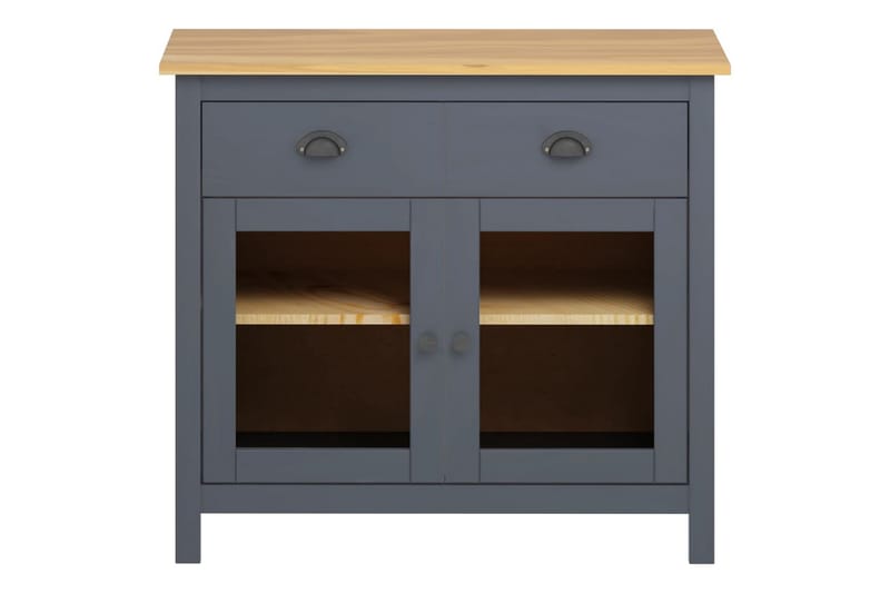 Skänk Hill Range grå 90x40x80 cm massiv furu - Grå - Förvaring - Förvaringsmöbler - Sideboard & skänk