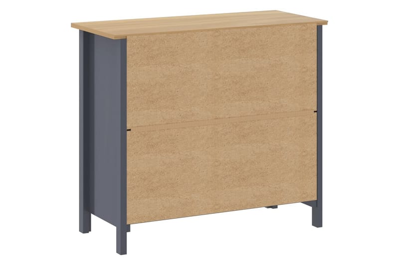 Skänk Hill Range grå 90x40x80 cm massiv furu - Grå - Sideboard & skänk