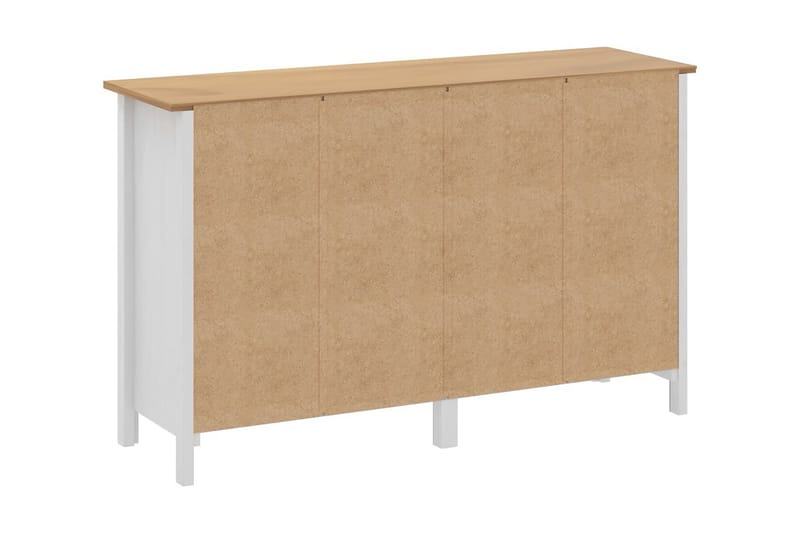 Skänk Hill Range vit 130x40x80 cm massiv furu - Vit - Förvaring - Förvaringsmöbler - Sideboard & skänk