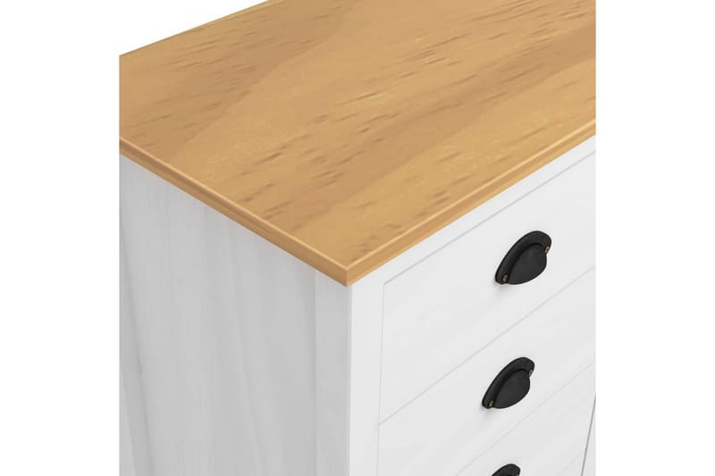 Skänk Hill Range vit 130x40x80 cm massiv furu - Vit - Förvaring - Förvaringsmöbler - Sideboard & skänk