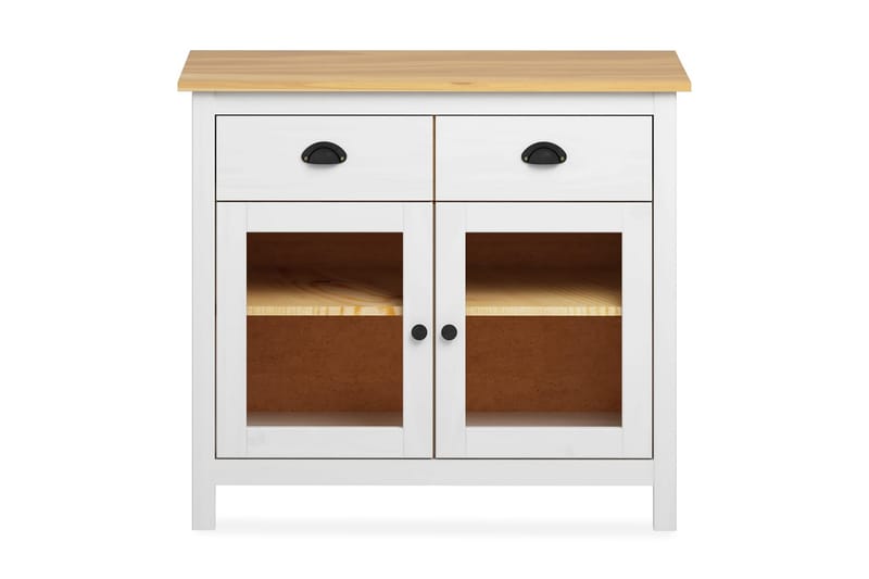 Skänk Hill Range vit 90x40x80 cm massiv furu - Vit - Förvaring - Förvaringsmöbler - Sideboard & skänk