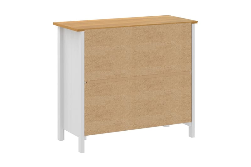 Skänk Hill Range vit 90x40x80 cm massiv furu - Vit - Sideboard & skänk