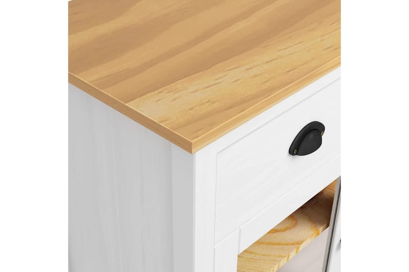 Skänk Hill Range vit 90x40x80 cm massiv furu - Vit - Förvaring - Förvaringsmöbler - Sideboard & skänk