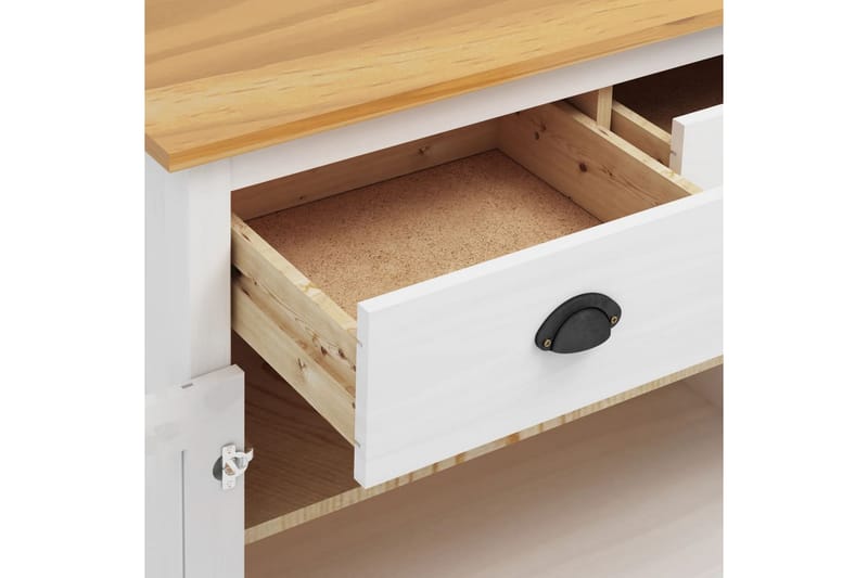 Skänk Hill Range vit 90x40x80 cm massiv furu - Vit - Förvaring - Förvaringsmöbler - Sideboard & skänk