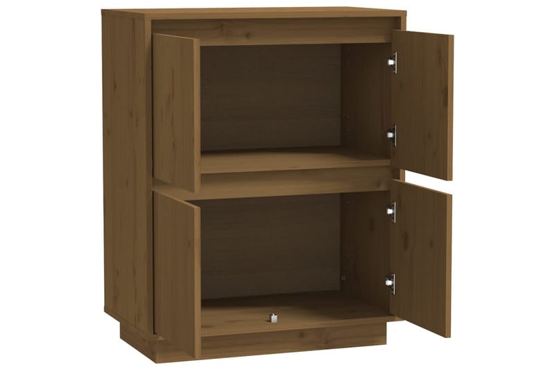 Skänk honungsbrun 60x34x75 cm massiv furu - Brun - Förvaring - Förvaringsmöbler - Sideboard & skänk