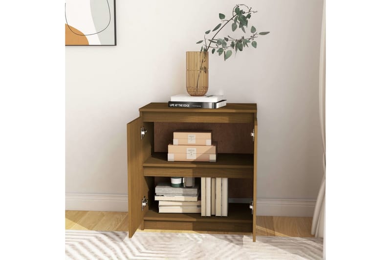 Skänk honungsbrun 60x36x65 cm massiv furu - Brun - Förvaring - Förvaringsmöbler - Sideboard & skänk