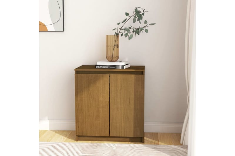 Skänk honungsbrun 60x36x65 cm massiv furu - Brun - Förvaring - Förvaringsmöbler - Sideboard & skänk