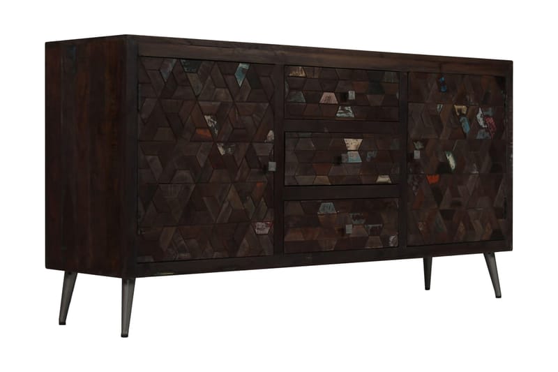 Skänk i massivt återvunnet trä 160x40x80 cm - Brun - Förvaring - Förvaringsmöbler - Sideboard & skänk