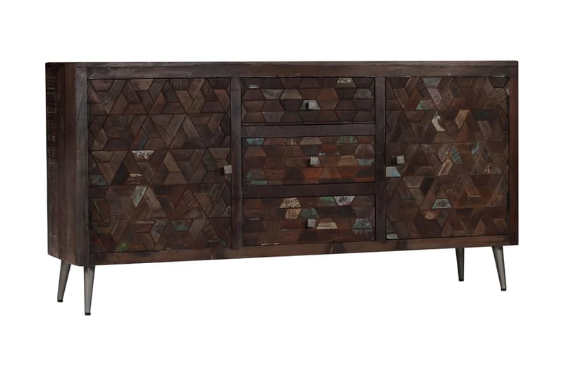Skänk i massivt återvunnet trä 160x40x80 cm - Brun - Förvaring - Förvaringsmöbler - Sideboard & skänk