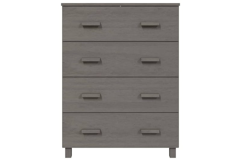 Skänk ljusgrå 79x40x103,5 cm massiv furu - Ljusgrå - Förvaring - Förvaringsmöbler - Sideboard & skänk