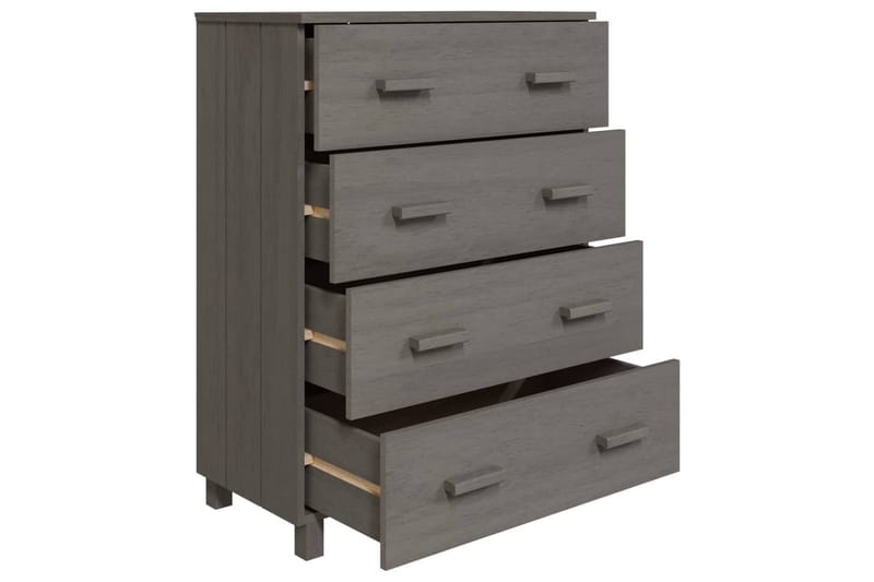 Skänk ljusgrå 79x40x103,5 cm massiv furu - Ljusgrå - Förvaring - Förvaringsmöbler - Sideboard & skänk