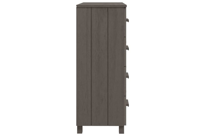 Skänk ljusgrå 79x40x103,5 cm massiv furu - Ljusgrå - Förvaring - Förvaringsmöbler - Sideboard & skänk