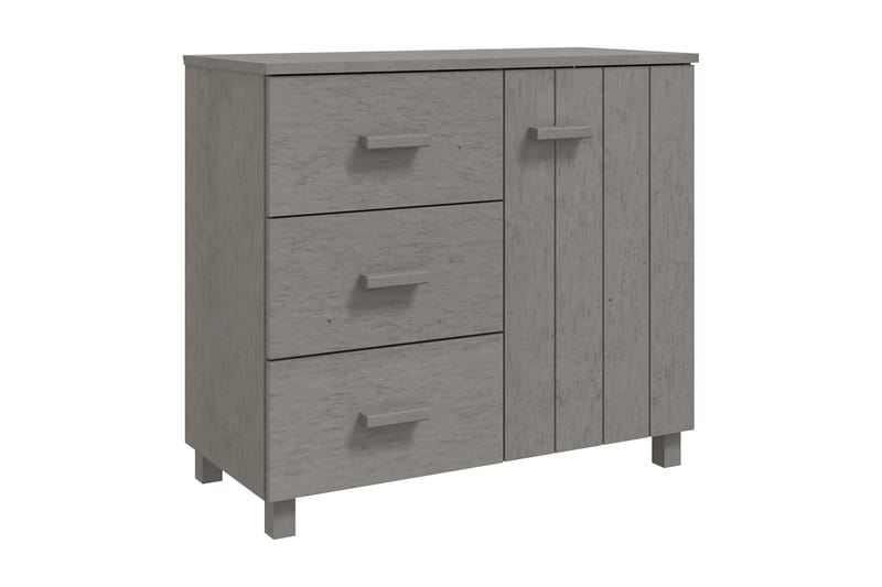 Skänk ljusgrå 90x40x80 cm massiv furu - Ljusgrå - Sideboard & skänk