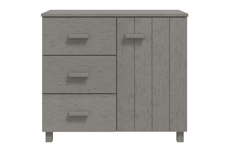 Skänk ljusgrå 90x40x80 cm massiv furu - Ljusgrå - Sideboard & skänk