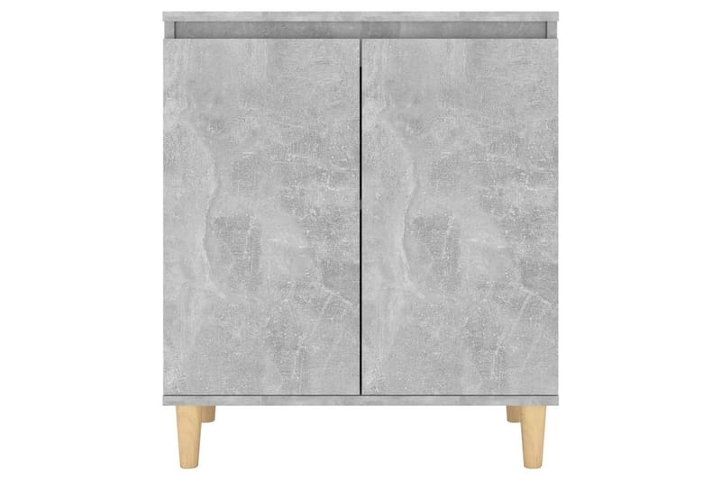 Skänk massiva träben betonggrå 60x35x70 cm spånskiva - Grå - Förvaring - Förvaringsmöbler - Sideboard & skänk