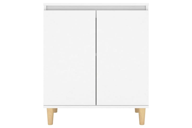 Skänk massiva träben vit 60x35x70 cm spånskiva - Vit - Förvaring - Förvaringsmöbler - Sideboard & skänk