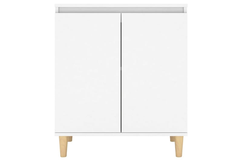 Skänk massiva träben vit 60x35x70 cm spånskiva - Vit - Sideboard & skänk