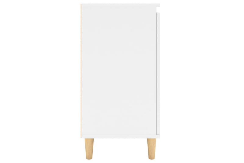 Skänk massiva träben vit 60x35x70 cm spånskiva - Vit - Förvaring - Förvaringsmöbler - Sideboard & skänk