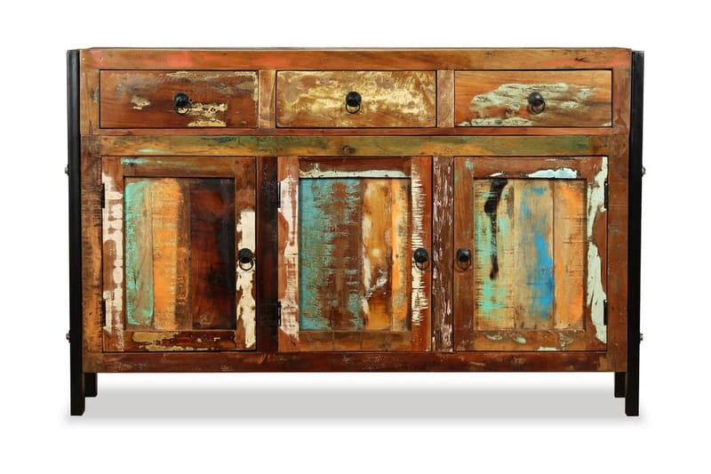 Skänk massivt återvunnet trä 120x35x76 cm - Brun - Förvaring - Förvaringsmöbler - Sideboard & skänk