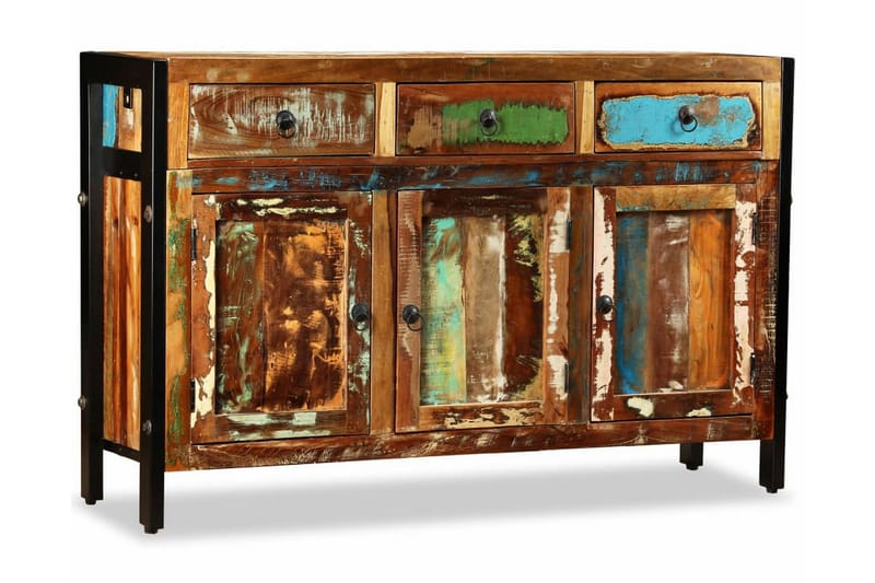 Skänk massivt återvunnet trä 120x35x76 cm - Brun - Förvaring - Förvaringsmöbler - Sideboard & skänk