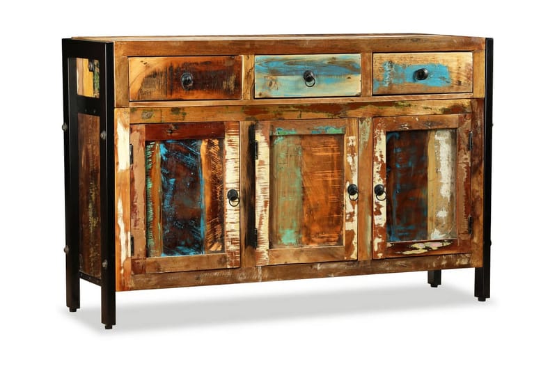 Skänk massivt återvunnet trä 120x35x76 cm - Brun - Förvaring - Förvaringsmöbler - Sideboard & skänk