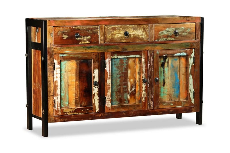 Skänk massivt återvunnet trä 120x35x76 cm - Brun - Förvaring - Förvaringsmöbler - Sideboard & skänk