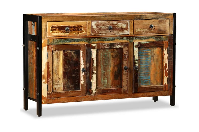 Skänk massivt återvunnet trä 120x35x76 cm - Brun - Förvaring - Förvaringsmöbler - Sideboard & skänk