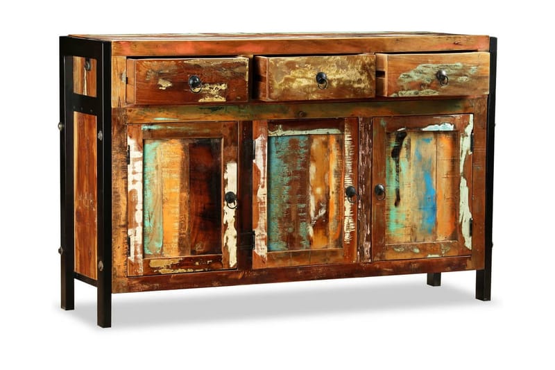 Skänk massivt återvunnet trä 120x35x76 cm - Brun - Förvaring - Förvaringsmöbler - Sideboard & skänk