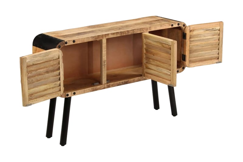 Skänk massivt mangoträ 120x30x76 cm - Brun - Förvaring - Förvaringsmöbler - Sideboard & skänk