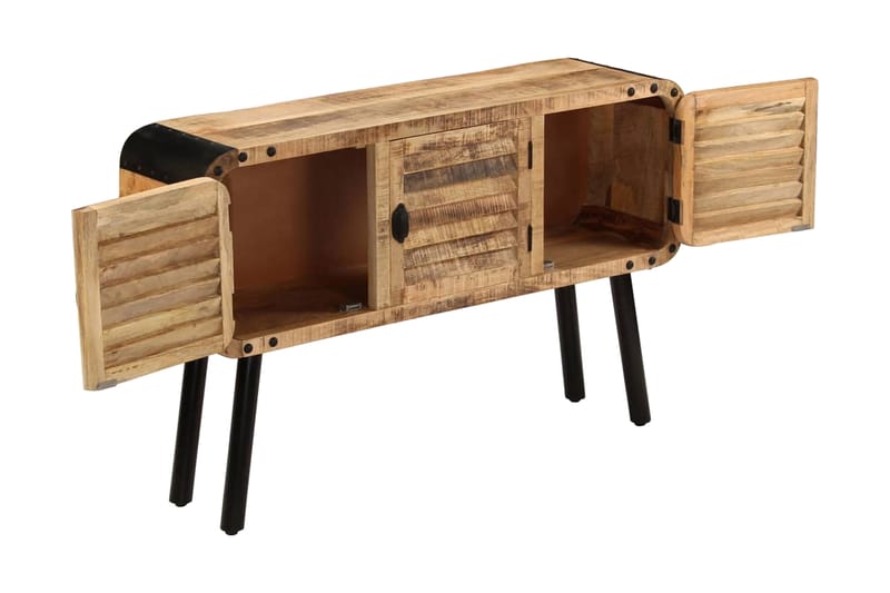 Skänk massivt mangoträ 120x30x76 cm - Brun - Förvaring - Förvaringsmöbler - Sideboard & skänk