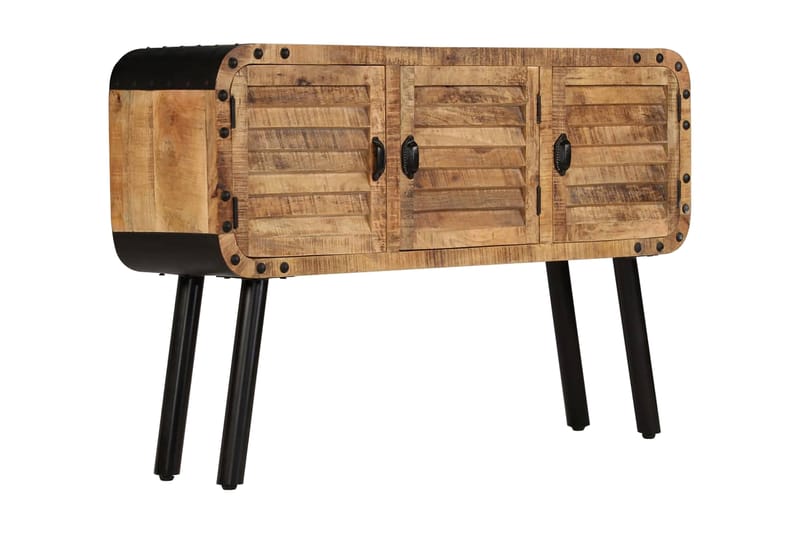 Skänk massivt mangoträ 120x30x76 cm - Brun - Förvaring - Förvaringsmöbler - Sideboard & skänk
