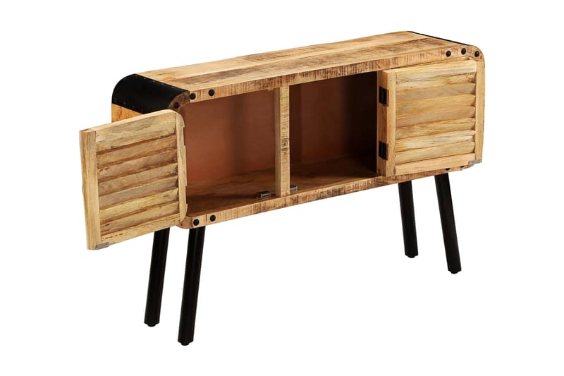 Skänk massivt mangoträ 120x30x76 cm - Brun - Förvaring - Förvaringsmöbler - Sideboard & skänk