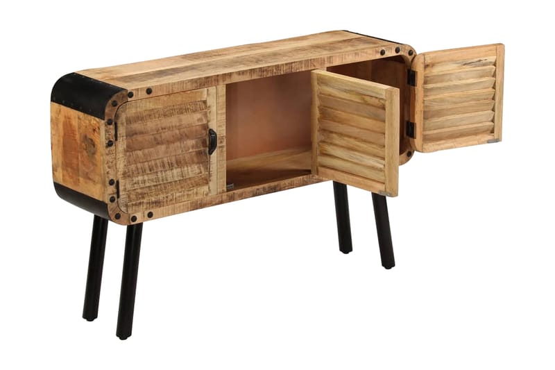Skänk massivt mangoträ 120x30x76 cm - Brun - Förvaring - Förvaringsmöbler - Sideboard & skänk