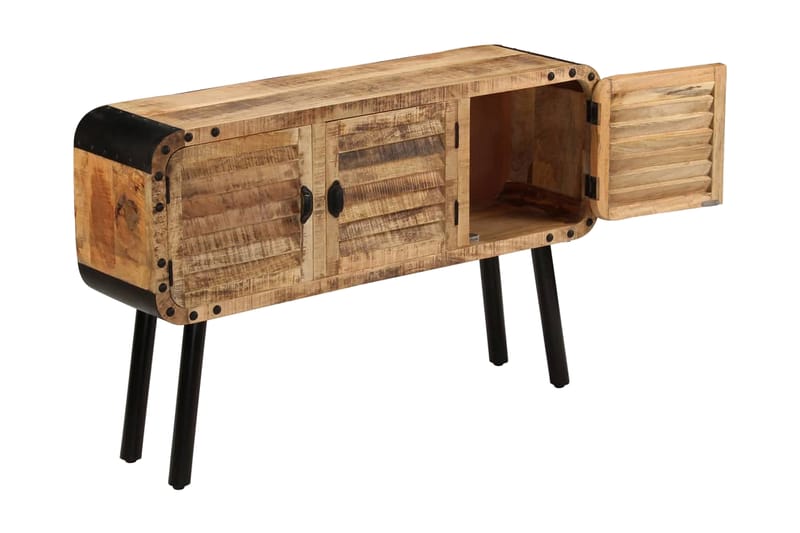 Skänk massivt mangoträ 120x30x76 cm - Brun - Förvaring - Förvaringsmöbler - Sideboard & skänk