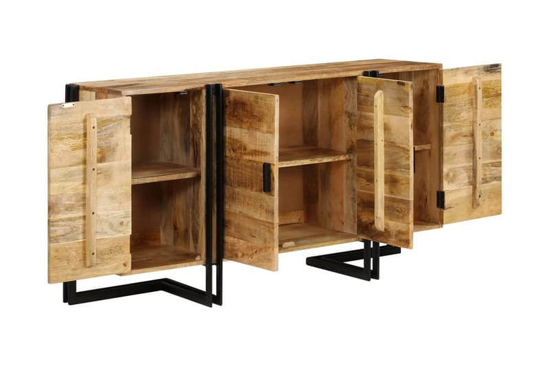 Skänk massivt mangoträ 150x40x80 cm - Brun - Förvaring - Förvaringsmöbler - Sideboard & skänk