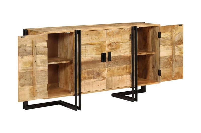 Skänk massivt mangoträ 150x40x80 cm - Brun - Förvaring - Förvaringsmöbler - Sideboard & skänk