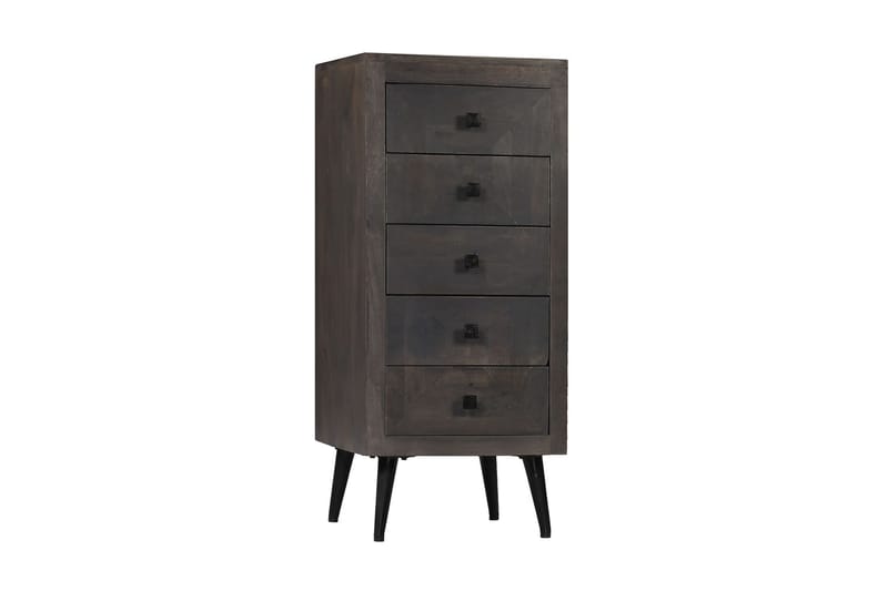 Skänk massivt mangoträ 40x40x91 cm - Grå - Sideboard & skänk