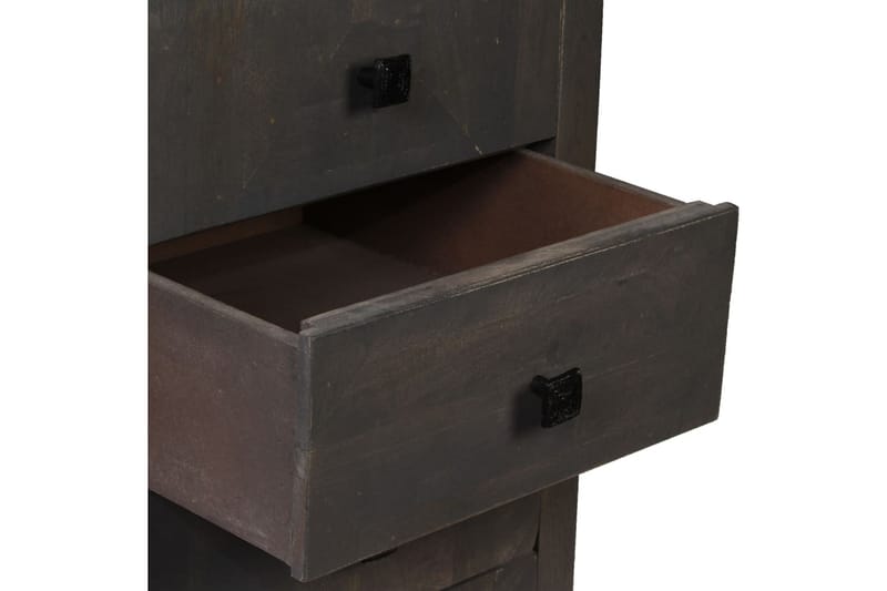 Skänk massivt mangoträ 40x40x91 cm - Grå - Förvaring - Förvaringsmöbler - Sideboard & skänk