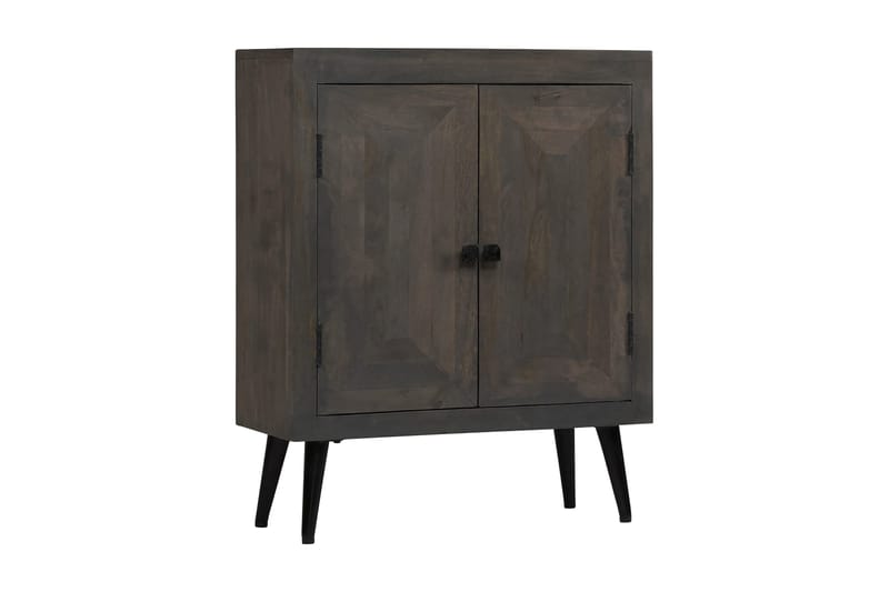 Skänk massivt mangoträ 60x30x76 cm - Grå - Förvaring - Förvaringsmöbler - Sideboard & skänk