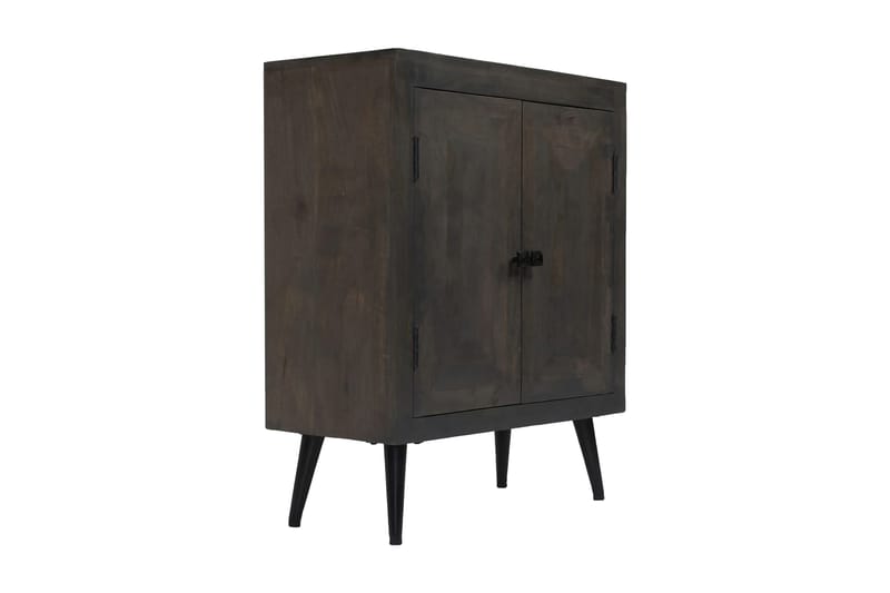 Skänk massivt mangoträ 60x30x76 cm - Grå - Förvaring - Förvaringsmöbler - Sideboard & skänk