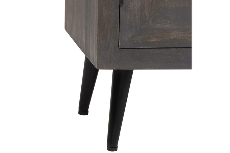 Skänk massivt mangoträ 60x30x76 cm - Grå - Förvaring - Förvaringsmöbler - Sideboard & skänk