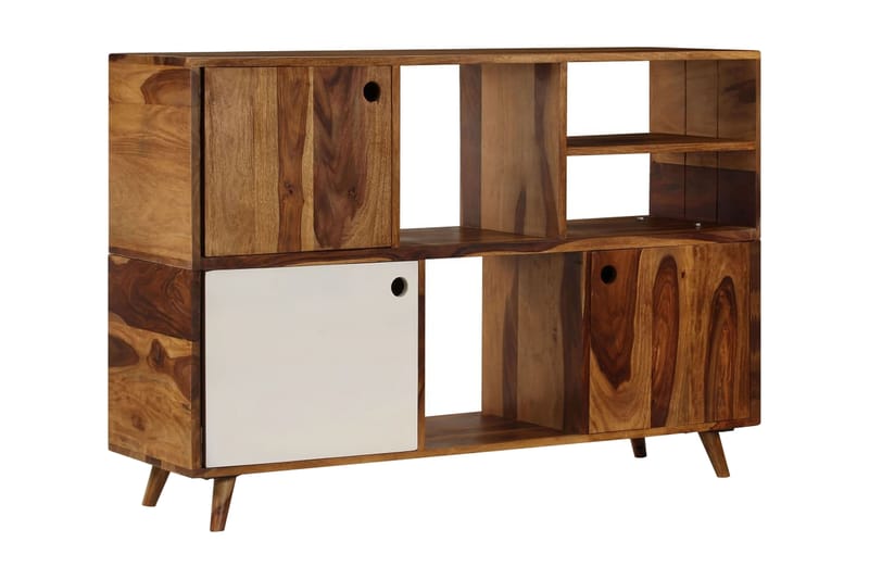 Skänk massivt sheshamträ 118x35x70 cm - Flerfärgad - Förvaring - Förvaringsmöbler - Sideboard & skänk