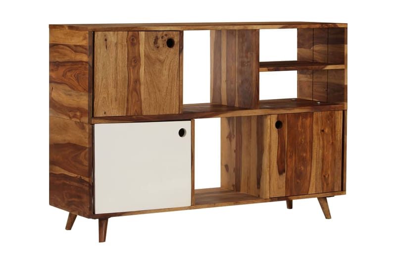 Skänk massivt sheshamträ 118x35x70 cm - Flerfärgad - Förvaring - Förvaringsmöbler - Sideboard & skänk