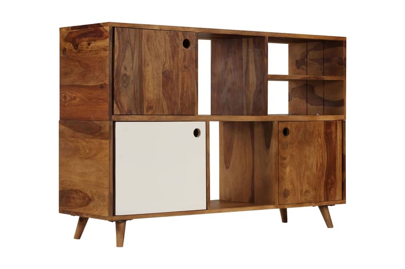 Skänk massivt sheshamträ 118x35x70 cm - Flerfärgad - Förvaring - Förvaringsmöbler - Sideboard & skänk